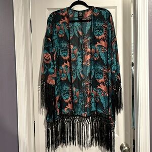 Disney Nightmare Before Christmas Chiffon Fringe Kimono